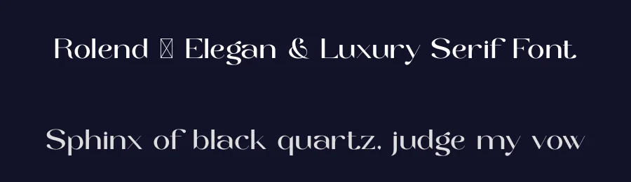 Rolend – Elegan & Luxury Serif Font by SURATMI — Serif Font — thumbnail 2