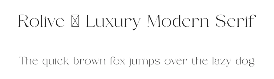 Rolive – Luxury Modern Serif by SURATMI — Serif Font