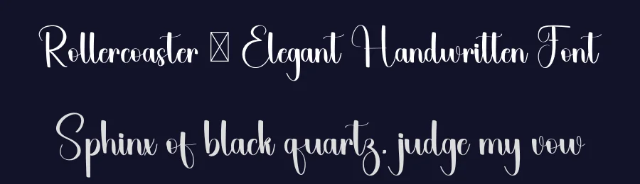 Rollercoaster – Elegant Handwritten Font by freshtypeink — Script Handwritten Font — thumbnail 2