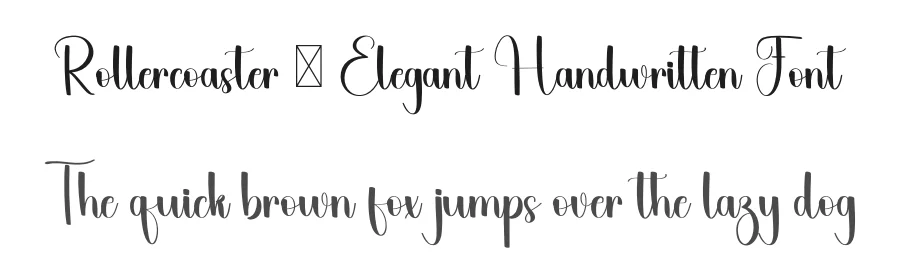 Rollercoaster – Elegant Handwritten Font by freshtypeink — Script Handwritten Font