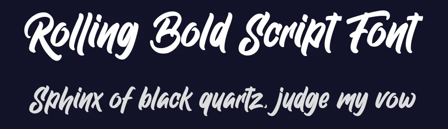 Rolling Bold Script Font by Ardyana types — Script Handwritten Font — thumbnail 2