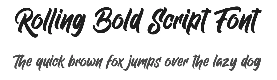 Rolling Bold Script Font by Ardyana types β Script Handwritten Font