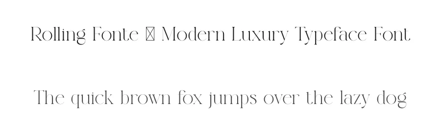 Rolling Fonte – Modern Luxury Typeface Font by SURATMI — Serif Font