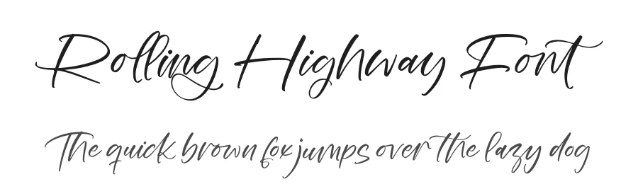 Rolling Highway Font by stylishtype.co — Script Handwritten Font