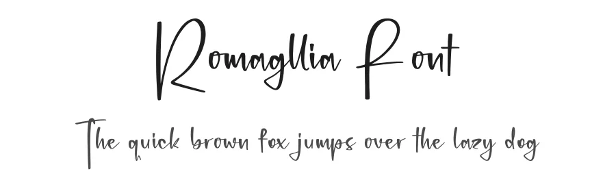 Romagllia Font by glorytype — Script Handwritten Font