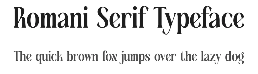 Romani Serif Typeface by timelesstype.co — Display Font