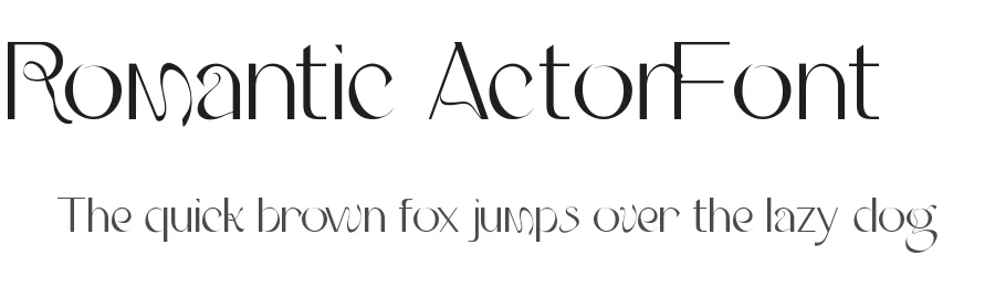 Romantic Actor Font by CalligraphyFonts.net — Display Font