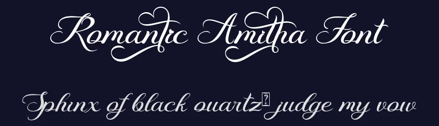 Romantic Amitha Font by Yoga Letter — Script Handwritten Font — thumbnail 2