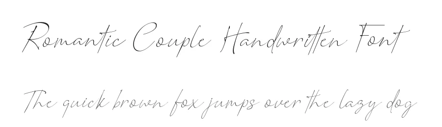 Romantic Couple Handwritten Font by typeline studio — Script Handwritten Font