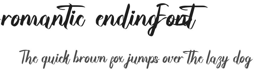 Romantic Ending Font by RaisProject — Script Handwritten Font