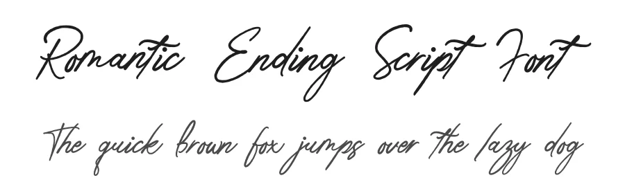 Romantic Ending Script Font by wibisono2001 — Script Handwritten Font