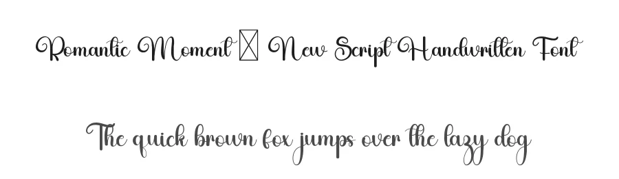 Romantic Moment – New Script Handwritten Font by freshtypeink — Script Handwritten Font