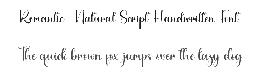 Romantic – Natural Script Handwritten Font by creativeletter — Script Handwritten Font