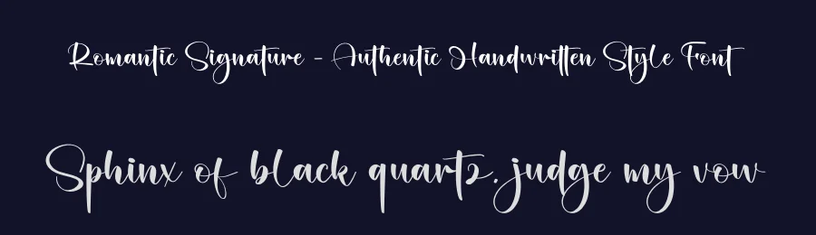 Romantic Signature – Authentic Handwritten Style Font by creativeletter — Script Handwritten Font — thumbnail 2