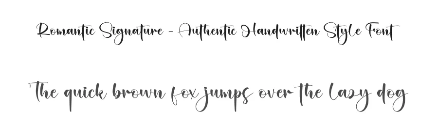 Romantic Signature – Authentic Handwritten Style Font by creativeletter — Script Handwritten Font