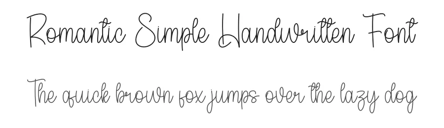 Romantic Simple Handwritten Font by andikastudio — Script Handwritten Font