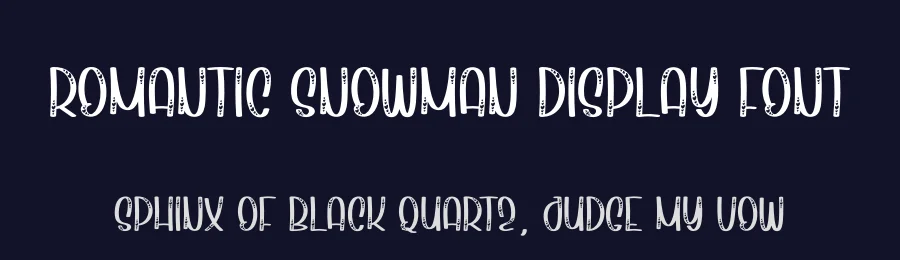 Romantic Snowman Display Font by creativeletter — Script Handwritten Font — thumbnail 2