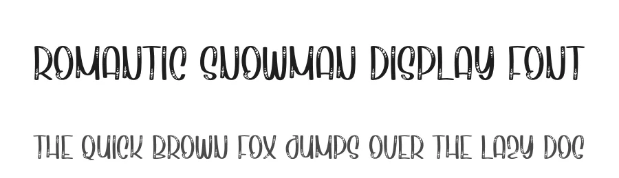 Romantic Snowman Display Font by creativeletter — Script Handwritten Font