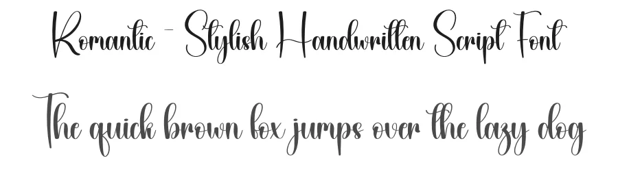 Romantic – Stylish Handwritten Script Font by creativeletter — Script Handwritten Font