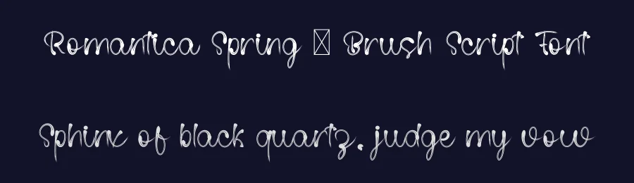 Romantica Spring – Brush Script Font by freshtypeink — Script Handwritten Font — thumbnail 2