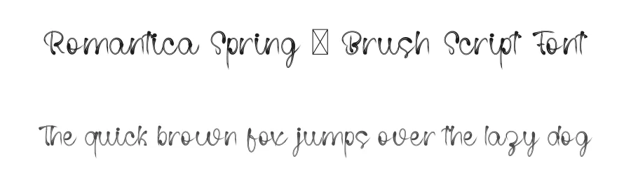 Romantica Spring – Brush Script Font by freshtypeink — Script Handwritten Font