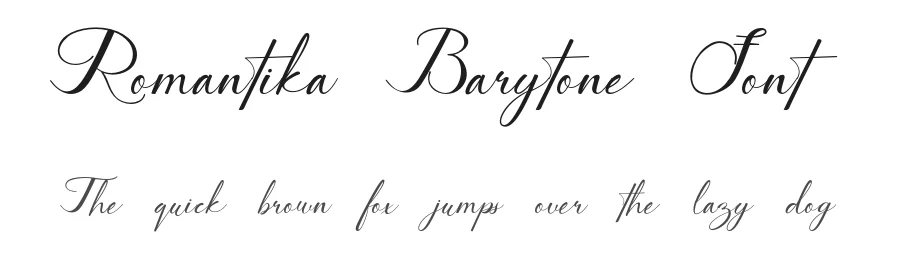 Romantika Barytone Font by UICreative β Script Handwritten Font