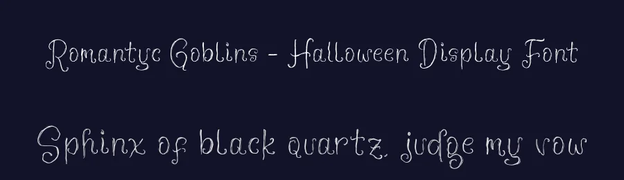 Romantyc Goblins – Halloween Display Font by glorytype — Display Font — thumbnail 2