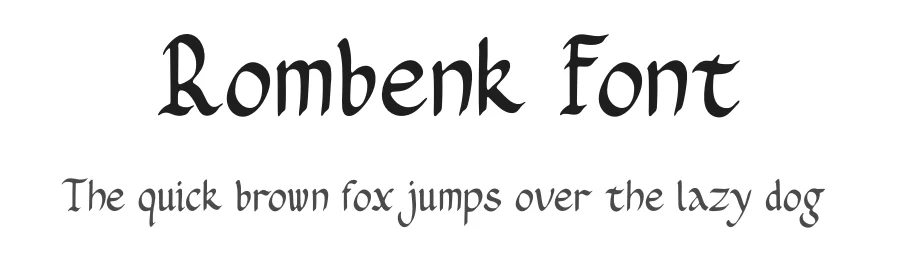 Rombenk Font by Enigma Lettering Studio β Blackletter Font