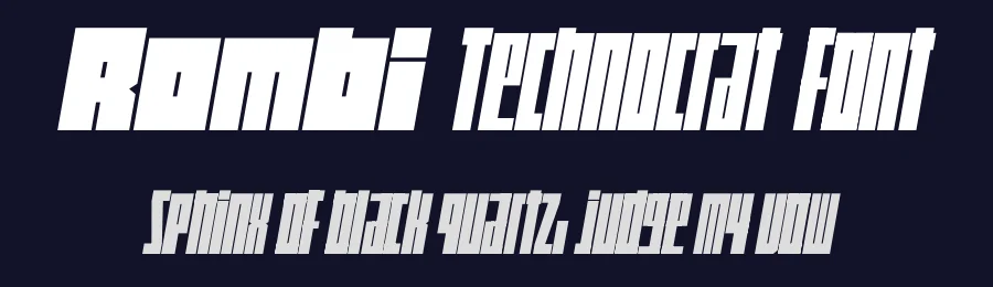 Rombi Technocrat Font by Mans Greback — Display Font — thumbnail 2