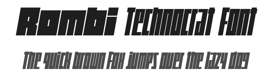 Rombi Technocrat Font by Mans Greback — Display Font