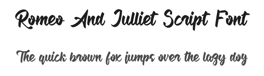 Romeo And Julliet Script Font by andikastudio — Script Handwritten Font