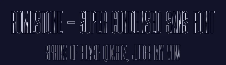 Romestone – Super Condensed Sans Font by Almarkha Type — Decorative Font — thumbnail 2