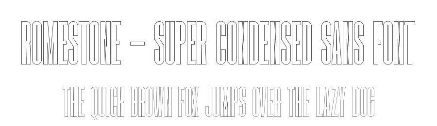 Romestone – Super Condensed Sans Font by Almarkha Type — Decorative Font