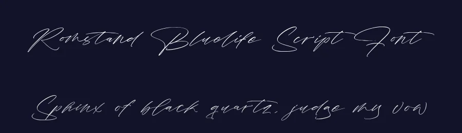 Romstand Bluelife Script Font by stylishtype.co — Script Handwritten Font — thumbnail 2