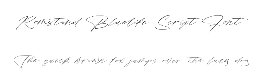 Romstand Bluelife Script Font by stylishtype.co — Script Handwritten Font