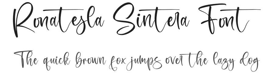 Ronatesla Sintera Font by letternity — Script Handwritten Font