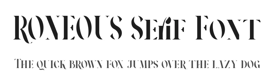 RONEOUS Serif Font by Gfont — Decorative Font