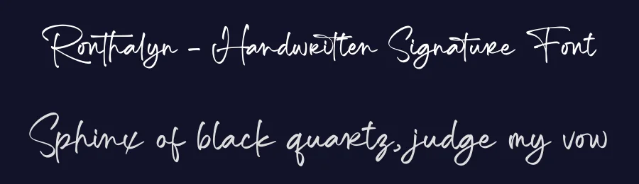 Ronthalyn – Handwritten Signature Font by letterenastudios — Script Handwritten Font — thumbnail 2