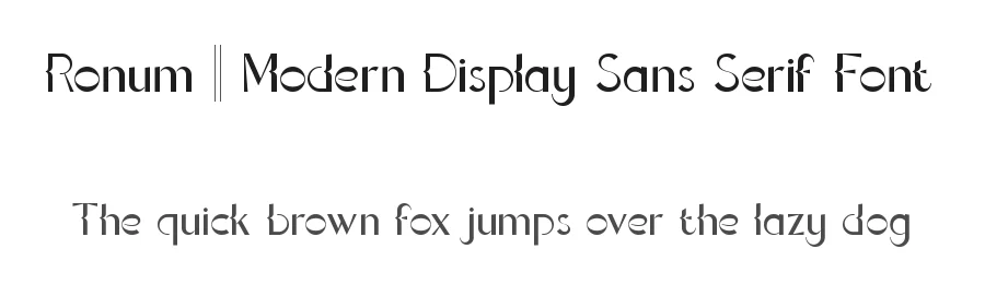 Ronum || Modern Display Sans Serif Font by ErmediaStudio — Display Font