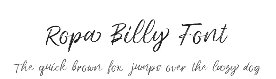Ropa Billy Font by alit design — Script Handwritten Font