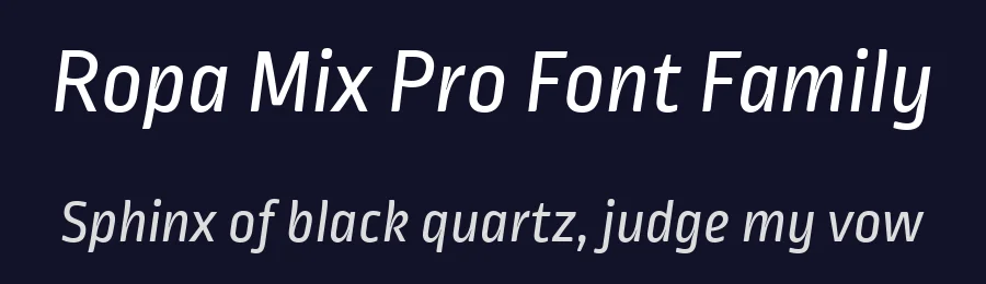 Ropa Mix Pro Font Family by lettersoup — Sans Serif Font — thumbnail 2