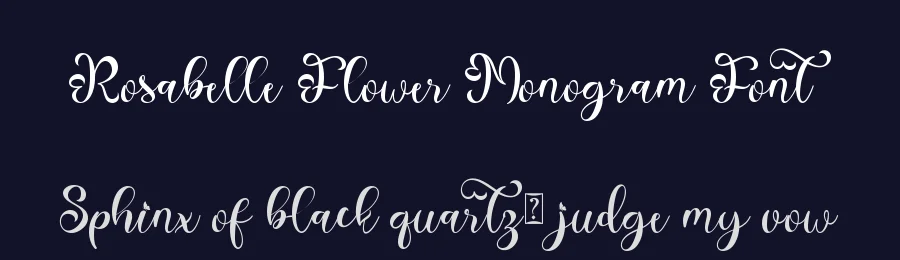 Rosabelle Flower Monogram Font by Yoga Letter — Display Font — thumbnail 2
