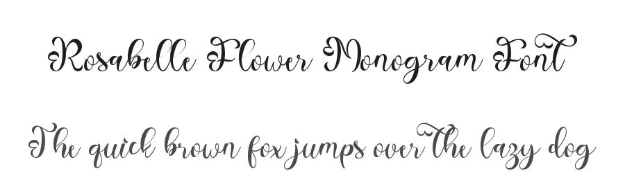 Rosabelle Flower Monogram Font by Yoga Letter — Display Font
