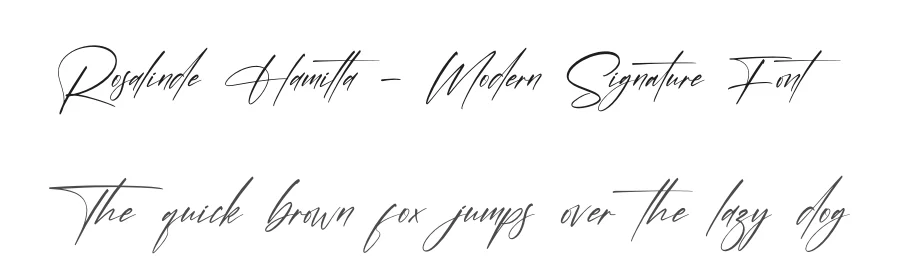 Rosalinde Hamilta β Modern Signature Font by letternity β Script Handwritten Font