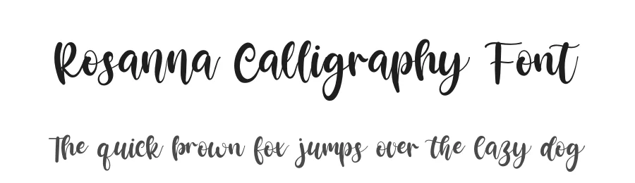 Rosanna Calligraphy Font by Font Kong โ Script Handwritten Font