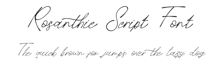 Rosanthie Script Font by Anomali Creatype โ Script Handwritten Font