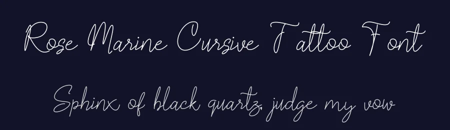 Rose Marine Cursive Tattoo Font by GraphicSauce — Decorative Font — thumbnail 2