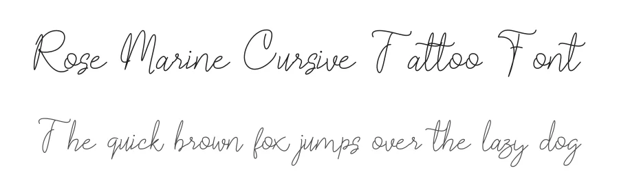Rose Marine Cursive Tattoo Font by GraphicSauce — Decorative Font