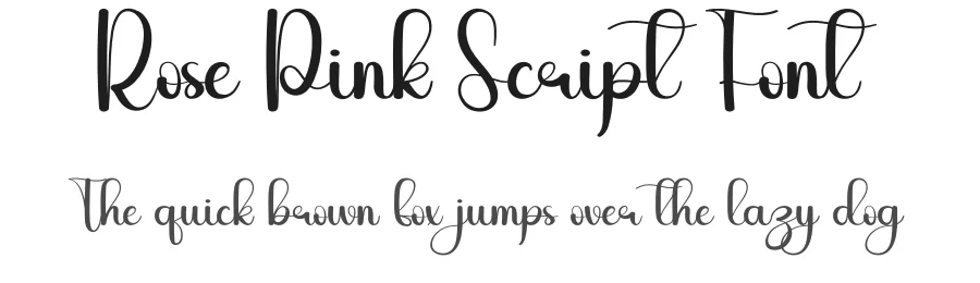 Rose Pink Script Font by andikastudio — Script Handwritten Font