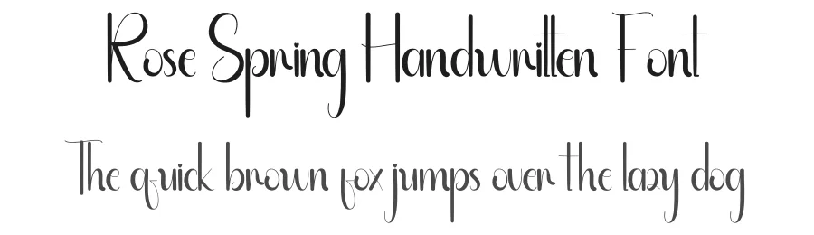 Rose Spring Handwritten Font by andikastudio β Display Font